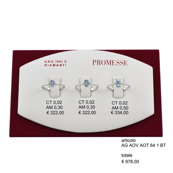 Anello Promesse Donna in Oro bianco AOV641BT - AOV641BT